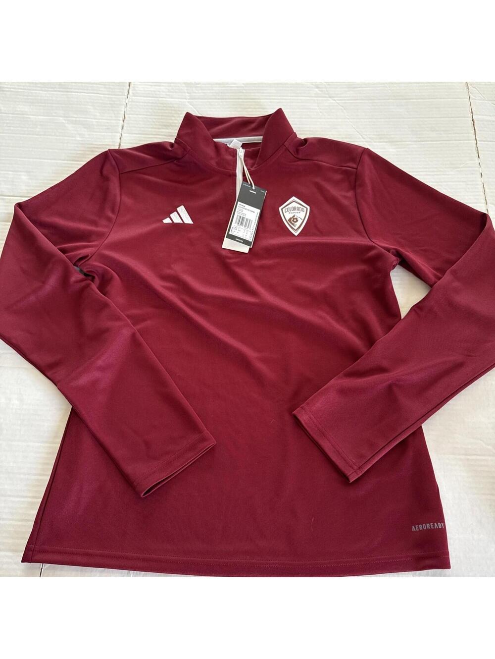 NWT Adidas Women’s  MLS Rapids Soccer Aeroready 1/4 Zip Training Jersey